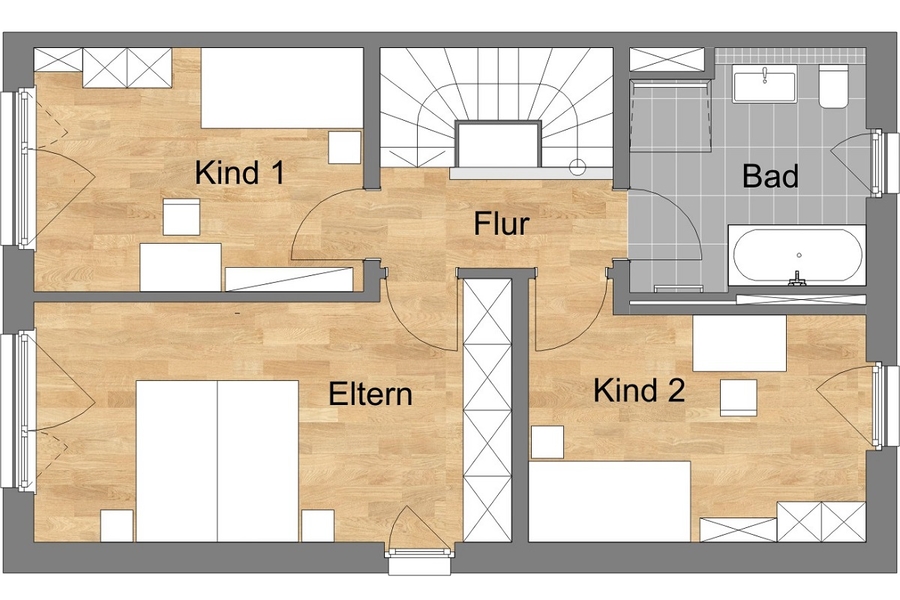 Haustyp 3 Obergeschoss